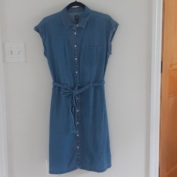 gap blue jean dress
